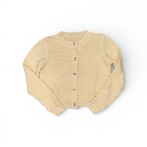 53. Cream Button-Up Women's Sweater NWOT Size Small